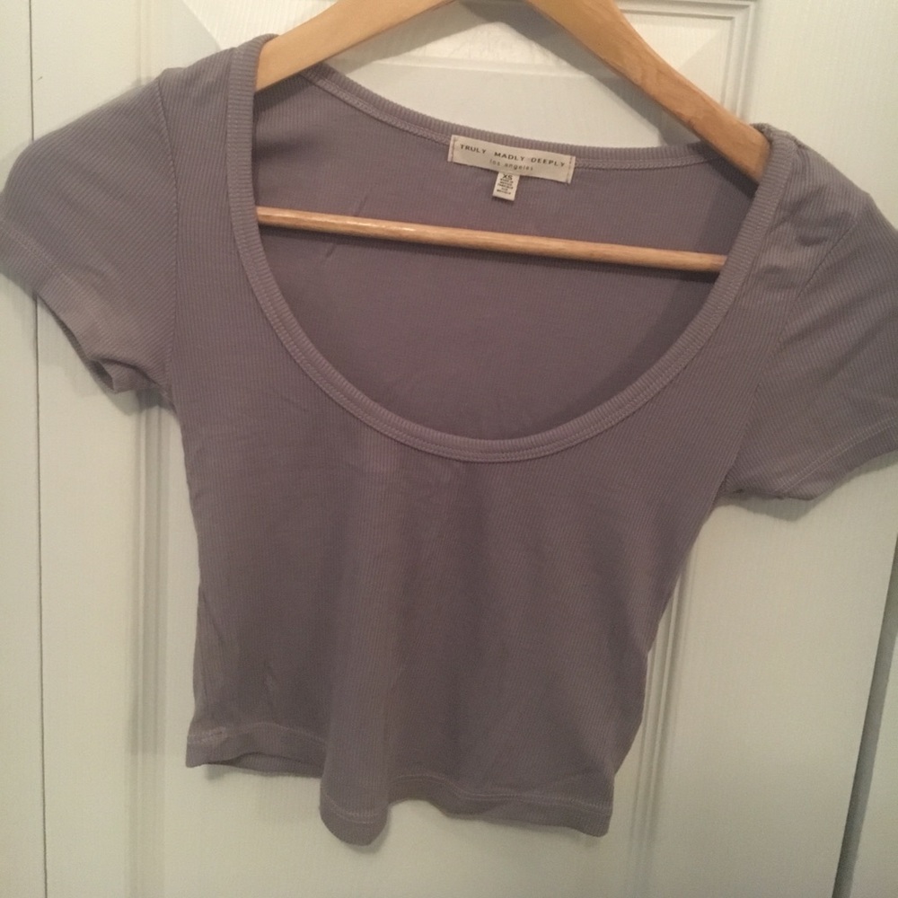 Urban Outfitters Lavender Scoop Neck Crop Top